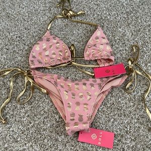 Doll bikini pineapple set